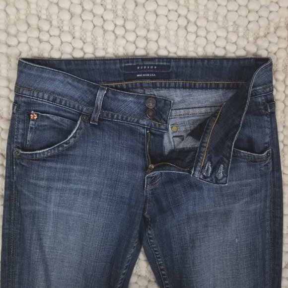 Hudson Signature Bootcut Jeans Medium Blue Wash Sz 28 - Picture 5 of 12